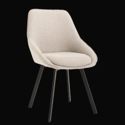 Tower Living Draaibare Eetkamerstoelen|Eetkamerstoelen Zonder Armleuning|Draaibare Eetkamerstoel Borgo Geweven stof