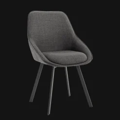 Tower Living Draaibare Eetkamerstoelen|Eetkamerstoelen Zonder Armleuning|Draaibare Eetkamerstoel Borgo Geweven stof