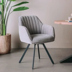 Tower Living Beige Eetkamerstoelen|Draaibare Eetkamerstoelen|Draaibare Eetkamerstoel Bruno