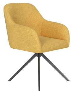 ZILT Draaibare Eetkamerstoelen|Eetkamerstoelen Met Armleuning|Draaibare Eetkamerstoel Brandalynn Geweven stof