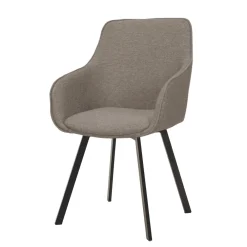 Tower Living Eetkamerstoelen Met Armleuning|Draaibare Eetkamerstoel Borgo Met armleuning, Geweven stof