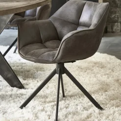 Rivièra Maison Eetkamerstoelen Met Leer Of Kunstleer|Draaibare Eetkamerstoelen|Draaibare Eetkamerstoel Carnaby Pellini