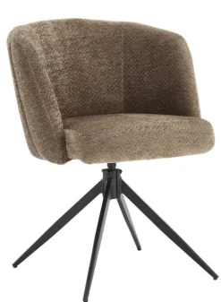 Tower Living Draaibare Eetkamerstoelen|Eetkamerstoelen Zonder Armleuning|Draaibare Eetkamerstoel Cuvio Geweven stof