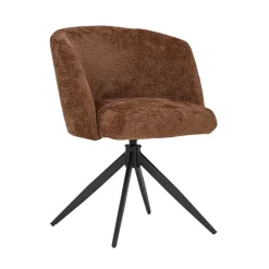 Tower Living Draaibare Eetkamerstoelen|Eetkamerstoelen Zonder Armleuning|Draaibare Eetkamerstoel Cuvio Geweven stof