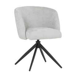 Tower Living Draaibare Eetkamerstoelen|Eetkamerstoelen Zonder Armleuning|Draaibare Eetkamerstoel Cuvio Geweven stof