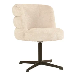 Richmond Interiors Beige Eetkamerstoelen|Draaibare Eetkamerstoelen|Draaibare Eetkamerstoel Chadwick Fusion, kleur Crème Cru00e8me