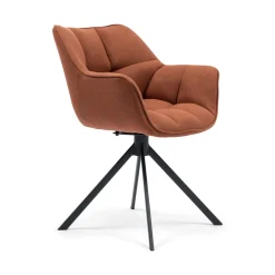 Rivièra Maison Draaibare Eetkamerstoelen|Eetkamerstoelen Met Armleuning|Draaibare Eetkamerstoel Carnaby kleur Autumn Brown