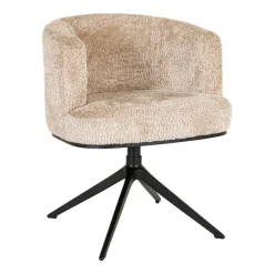 Richmond Interiors Beige Eetkamerstoelen|Draaibare Eetkamerstoelen|Draaibare Eetkamerstoel Cheyenne Lovely, kleur Beige
