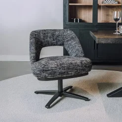 Tower Living Draaibare Eetkamerstoelen|Eetkamerstoelen Zonder Armleuning|Draaibare Eetkamerstoel Caldes Lounge