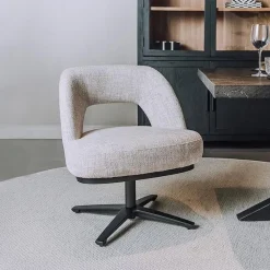 Tower Living Draaibare Eetkamerstoelen|Eetkamerstoelen Zonder Armleuning|Draaibare Eetkamerstoel Caldes Lounge