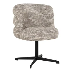 Richmond Interiors Beige Eetkamerstoelen|Draaibare Eetkamerstoelen|Draaibare Eetkamerstoel Chadwick Geweven stof, kleur Beige