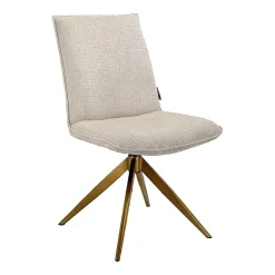 Richmond Interiors Chenille Eetkamerstoelen|Beige Eetkamerstoelen|Draaibare Eetkamerstoel Dakota Chenille, kleur Beige