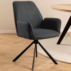 Bendt Beige Eetkamerstoelen|Draaibare Eetkamerstoelen|Draaibare Eetkamerstoel Dantrell