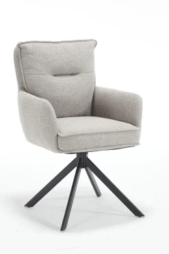 Artistiq Living Draaibare Eetkamerstoelen|Eetkamerstoelen Met Armleuning|Draaibare Eetkamerstoel Destinie Structuurstof
