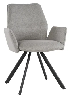 Livingfurn Draaibare Eetkamerstoelen|Eetkamerstoelen Met Armleuning|Draaibare Eetkamerstoel Diana Taupe