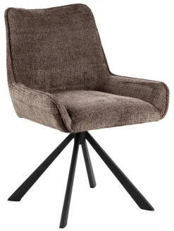 Sohome Chenille Eetkamerstoelen|Beige Eetkamerstoelen|Draaibare Eetkamerstoel Erika Chenille