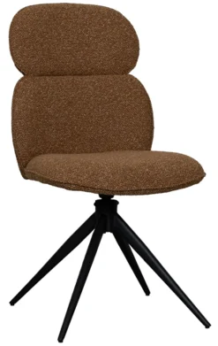 LABEL51 Eetkamerstoelen Bouclé / Teddy|Draaibare Eetkamerstoelen|Draaibare Eetkamerstoel Finn Bouclé