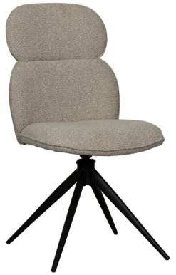 LABEL51 Eetkamerstoelen Bouclé / Teddy|Draaibare Eetkamerstoelen|Draaibare Eetkamerstoel Finn Bouclé