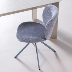 WOOOD Chenille Eetkamerstoelen|Eetkamerstoelen Bouclé / Teddy|Draaibare Eetkamerstoel Femke Bouclé