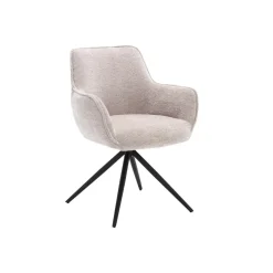 Tower Living Chenille Eetkamerstoelen|Beige Eetkamerstoelen|Draaibare Eetkamerstoel Fondo Chenille
