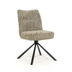 By-Boo Draaibare Eetkamerstoelen|Eetkamerstoelen Zonder Armleuning|Draaibare Eetkamerstoel Ferre Geweven stof