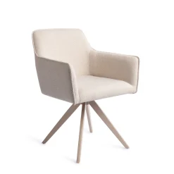 Jesper Home Beige Eetkamerstoelen|Draaibare Eetkamerstoelen|Draaibare Eetkamerstoel Hofu Turn Beige