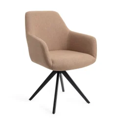 Jesper Home Beige Eetkamerstoelen|Draaibare Eetkamerstoelen|Draaibare Eetkamerstoel Hiroo Turn Black