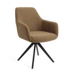 Jesper Home Beige Eetkamerstoelen|Draaibare Eetkamerstoelen|Draaibare Eetkamerstoel Hiroo Turn Black