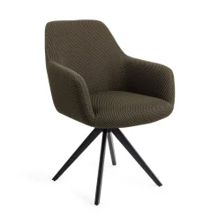 Jesper Home Beige Eetkamerstoelen|Draaibare Eetkamerstoelen|Draaibare Eetkamerstoel Hiroo Turn Black