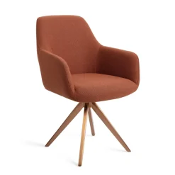 Jesper Home Draaibare Eetkamerstoelen|Eetkamerstoelen Met Armleuning|Draaibare Eetkamerstoel Hiroo Turn Rose
