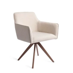 Jesper Home Beige Eetkamerstoelen|Draaibare Eetkamerstoelen|Draaibare Eetkamerstoel Hofu Turn Brown