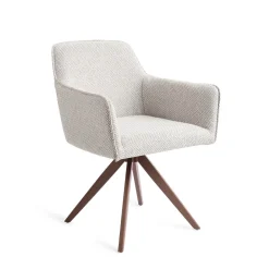 Jesper Home Beige Eetkamerstoelen|Draaibare Eetkamerstoelen|Draaibare Eetkamerstoel Hofu Turn Brown