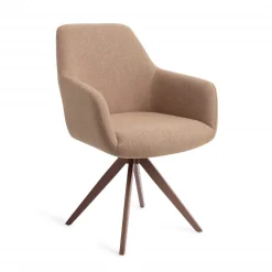 Jesper Home Draaibare Eetkamerstoelen|Eetkamerstoelen Met Armleuning|Draaibare Eetkamerstoel Hiroo Turn Brown