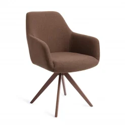 Jesper Home Draaibare Eetkamerstoelen|Eetkamerstoelen Met Armleuning|Draaibare Eetkamerstoel Hiroo Turn Brown