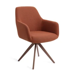 Jesper Home Draaibare Eetkamerstoelen|Eetkamerstoelen Met Armleuning|Draaibare Eetkamerstoel Hiroo Turn Brown