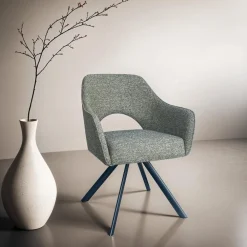 Livingfurn Draaibare Eetkamerstoelen|Eetkamerstoelen Met Armleuning|Draaibare Eetkamerstoel Helen