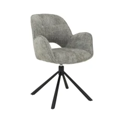 Tower Living Draaibare Eetkamerstoelen|Eetkamerstoelen Met Armleuning|Draaibare Eetkamerstoel Isola Geweven stof