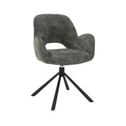 Tower Living Draaibare Eetkamerstoelen|Eetkamerstoelen Met Armleuning|Draaibare Eetkamerstoel Isola Geweven stof
