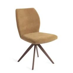 Jesper Home Beige Eetkamerstoelen|Draaibare Eetkamerstoelen|Draaibare Eetkamerstoel Ikata Turn Brown