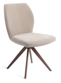 Jesper Home Beige Eetkamerstoelen|Draaibare Eetkamerstoelen|Draaibare Eetkamerstoel Ikata Turn Brown