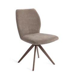 Jesper Home Beige Eetkamerstoelen|Draaibare Eetkamerstoelen|Draaibare Eetkamerstoel Ikata Turn Brown