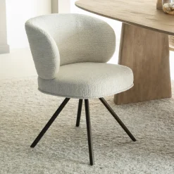 Eleonora Chenille Eetkamerstoelen|Draaibare Eetkamerstoelen|Draaibare Eetkamerstoel Jayson Chenille