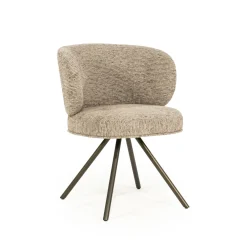 Eleonora Chenille Eetkamerstoelen|Draaibare Eetkamerstoelen|Draaibare Eetkamerstoel Jayson Chenille