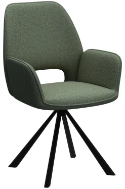 Bendt Chenille Eetkamerstoelen|Draaibare Eetkamerstoelen|Draaibare Eetkamerstoel Jessen Chenille