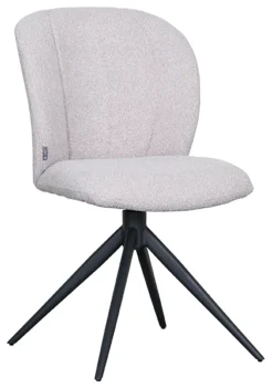 LABEL51 Eetkamerstoelen Bouclé / Teddy|Draaibare Eetkamerstoelen|Draaibare Eetkamerstoel Kimo Bouclé