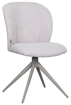 LABEL51 Eetkamerstoelen Bouclé / Teddy|Draaibare Eetkamerstoelen|Draaibare Eetkamerstoel Kimo Bouclé