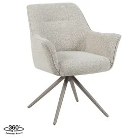 LABEL51 Eetkamerstoelen Bouclé / Teddy|Draaibare Eetkamerstoelen|Draaibare Eetkamerstoel Kimora Bouclé