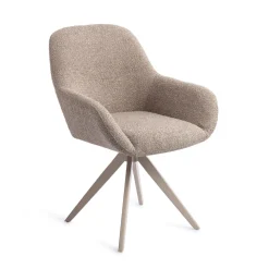 Jesper Home Beige Eetkamerstoelen|Draaibare Eetkamerstoelen|Draaibare Eetkamerstoel Kushi Turn Beige