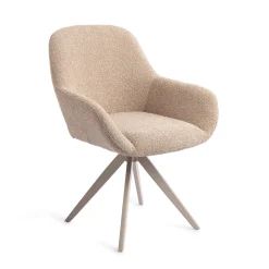 Jesper Home Beige Eetkamerstoelen|Draaibare Eetkamerstoelen|Draaibare Eetkamerstoel Kushi Turn Beige