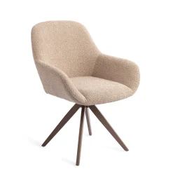 Jesper Home Beige Eetkamerstoelen|Draaibare Eetkamerstoelen|Draaibare Eetkamerstoel Kushi Turn Brown